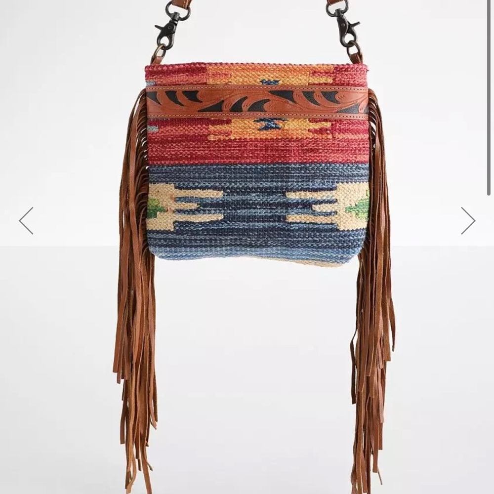 Aztec fringe purse
